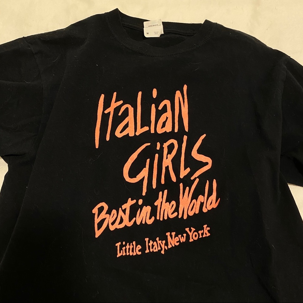 Italian girls little italy t shirt (sorry for fuzz